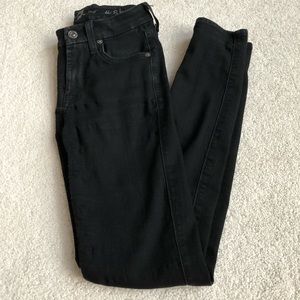 7 for all mankind the skinny black jeans, size24